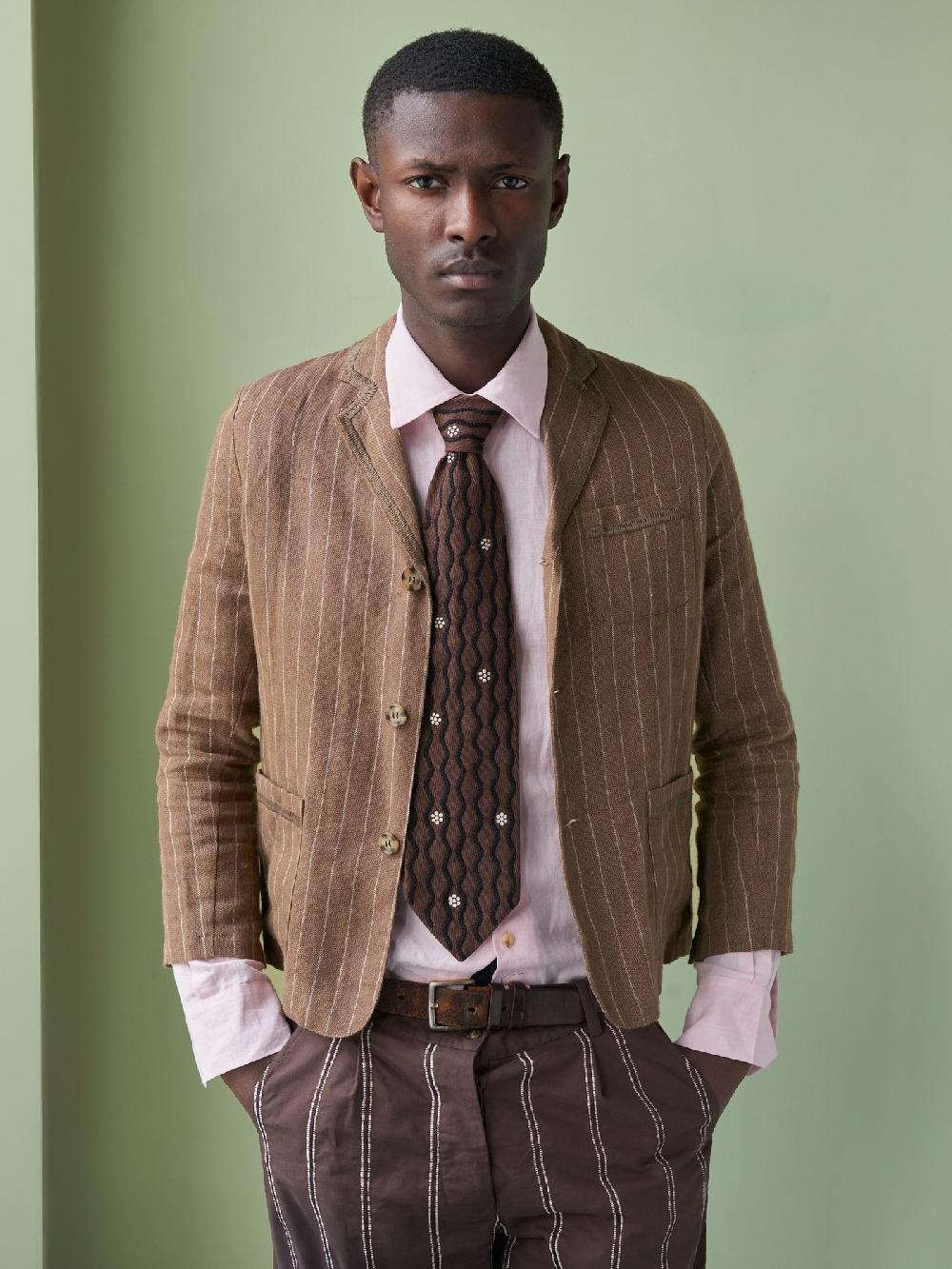 jupe by jackie Brak - Brown linen wool blend