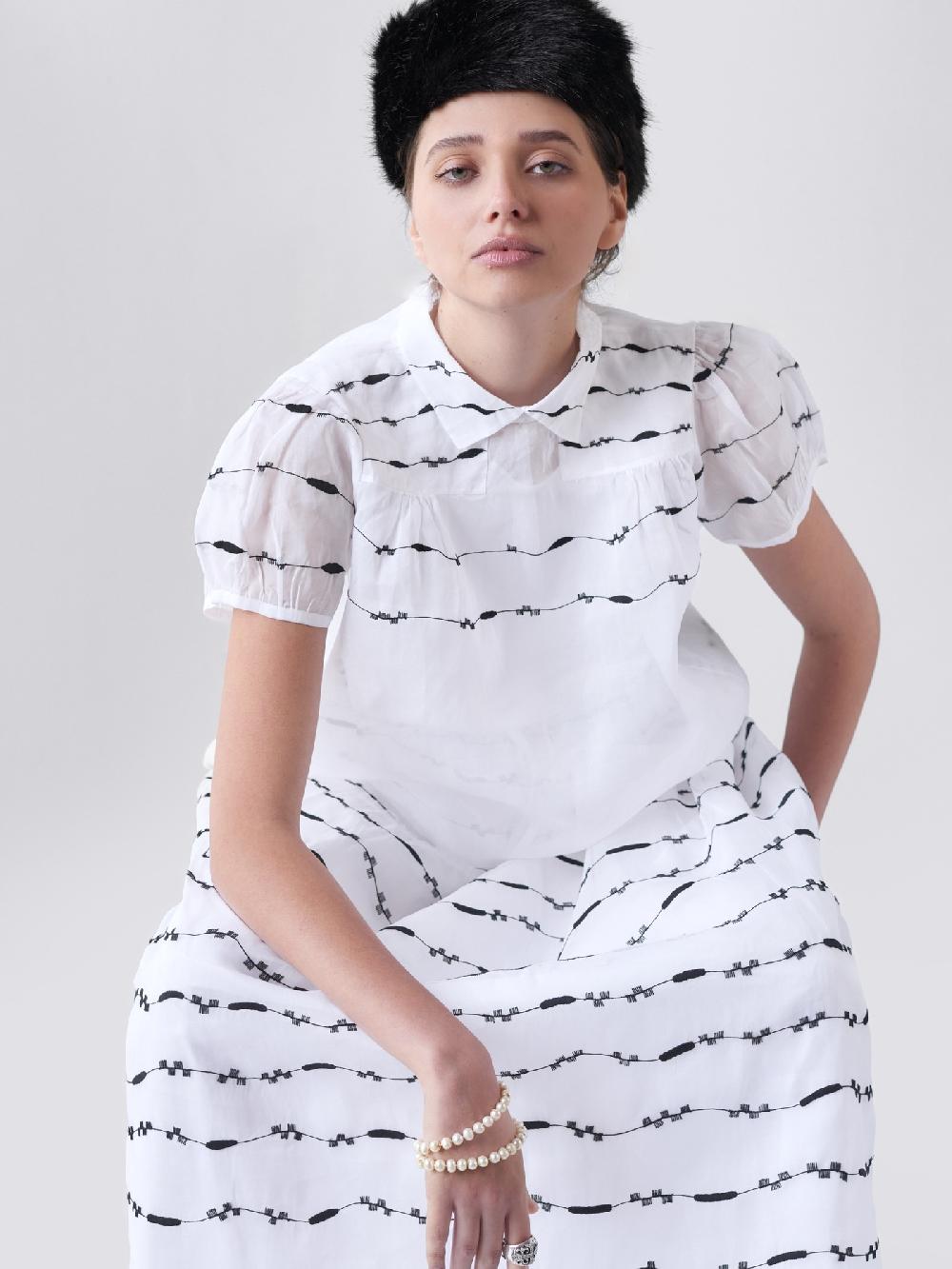 Jupe By Jackie Brick Sk Wh - 100% Swiss Cotton Voile