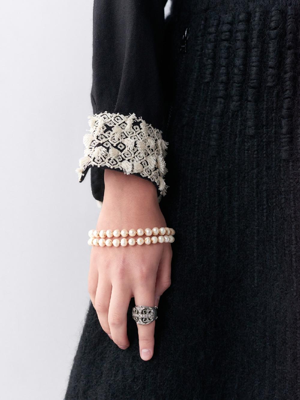 Jupe By Jackie Bromley - Black 100% Wool Cream