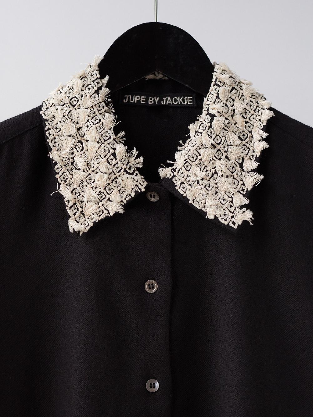 Jupe By Jackie Bromley - Black 100% Wool Cream