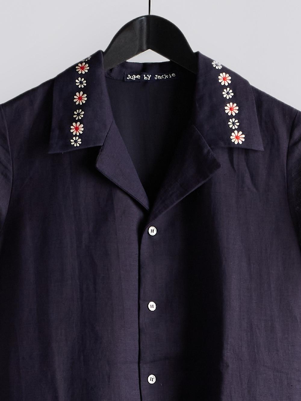 Jupe By Jackie Capp Dr - Navy Cotton Linen Blend