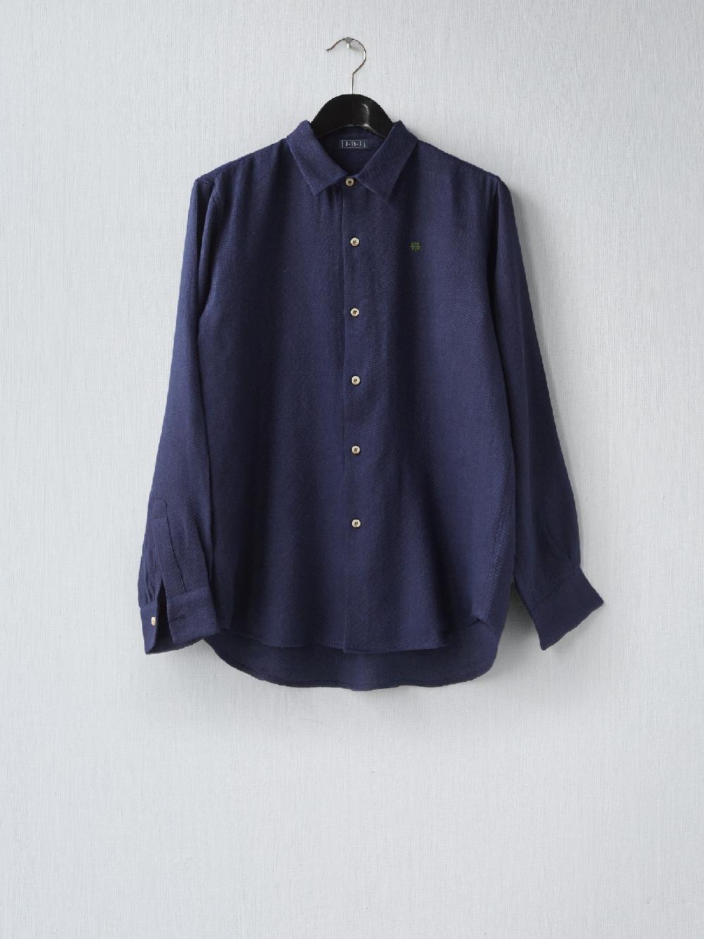 jupe by jackie Capp I - Navy linen wool mix