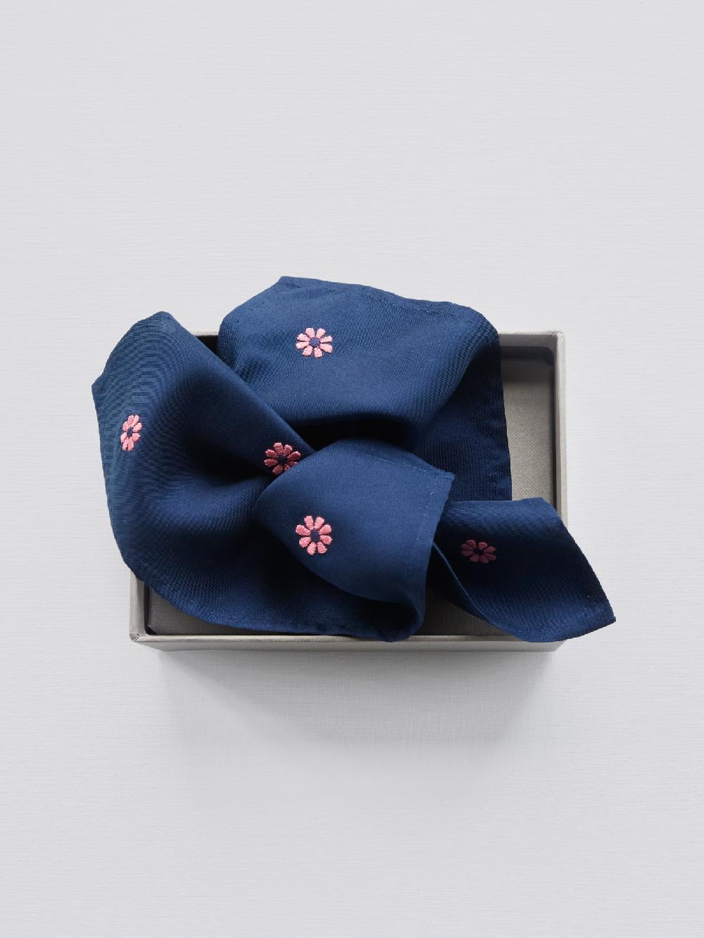 jupe by jackie Capp Pink - Navy 100% soft silk