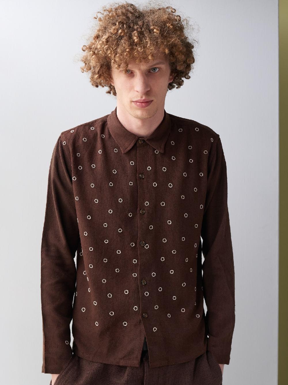 jupe by jackie Carty - Brown Matka Silk