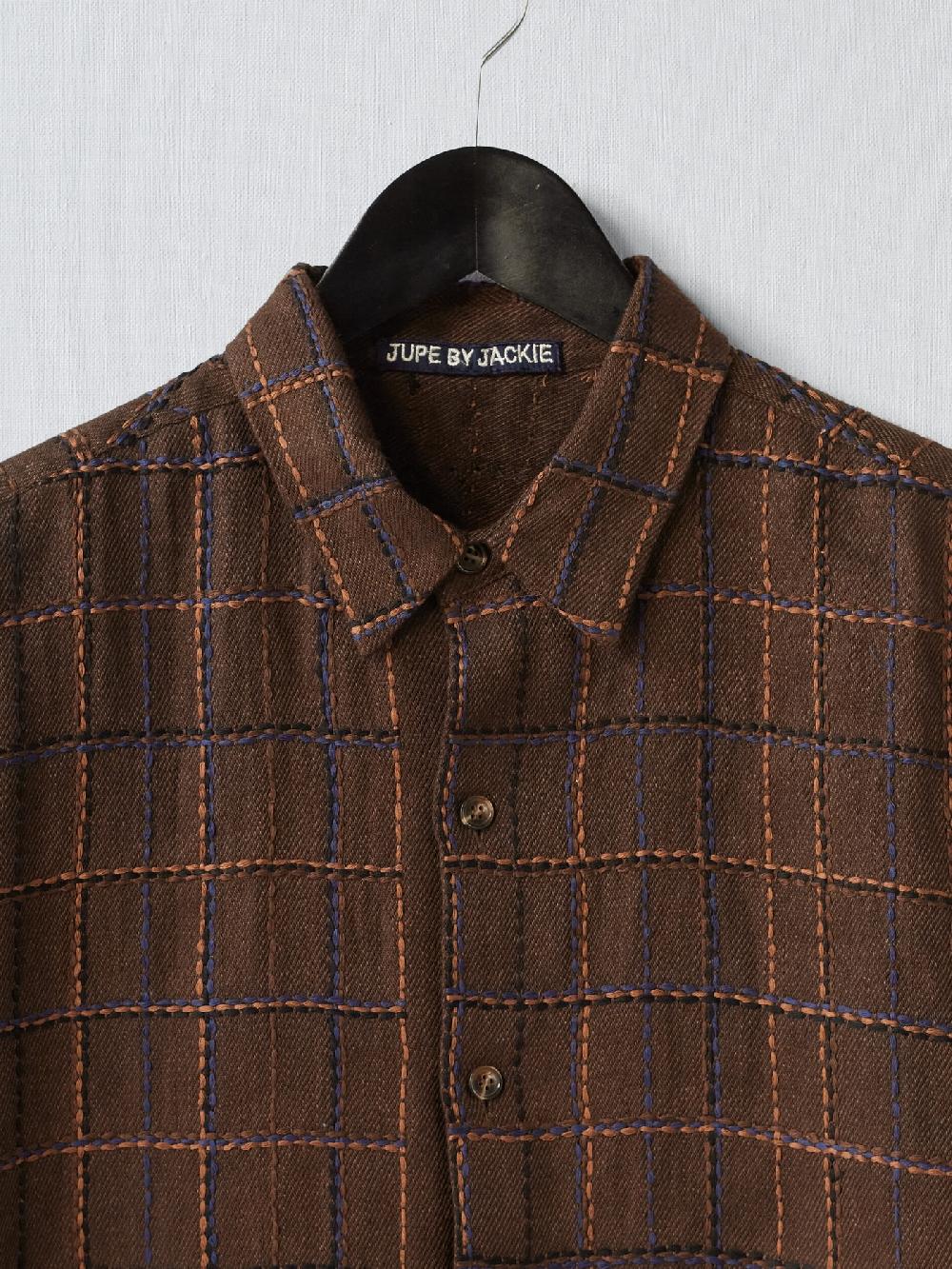 Jupe By Jackie Carver S - Brown Linen Wool Mix