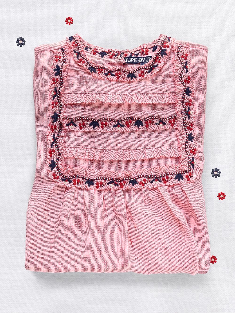 jupe by jackie Caxton - Red 100% linen Short sleeves