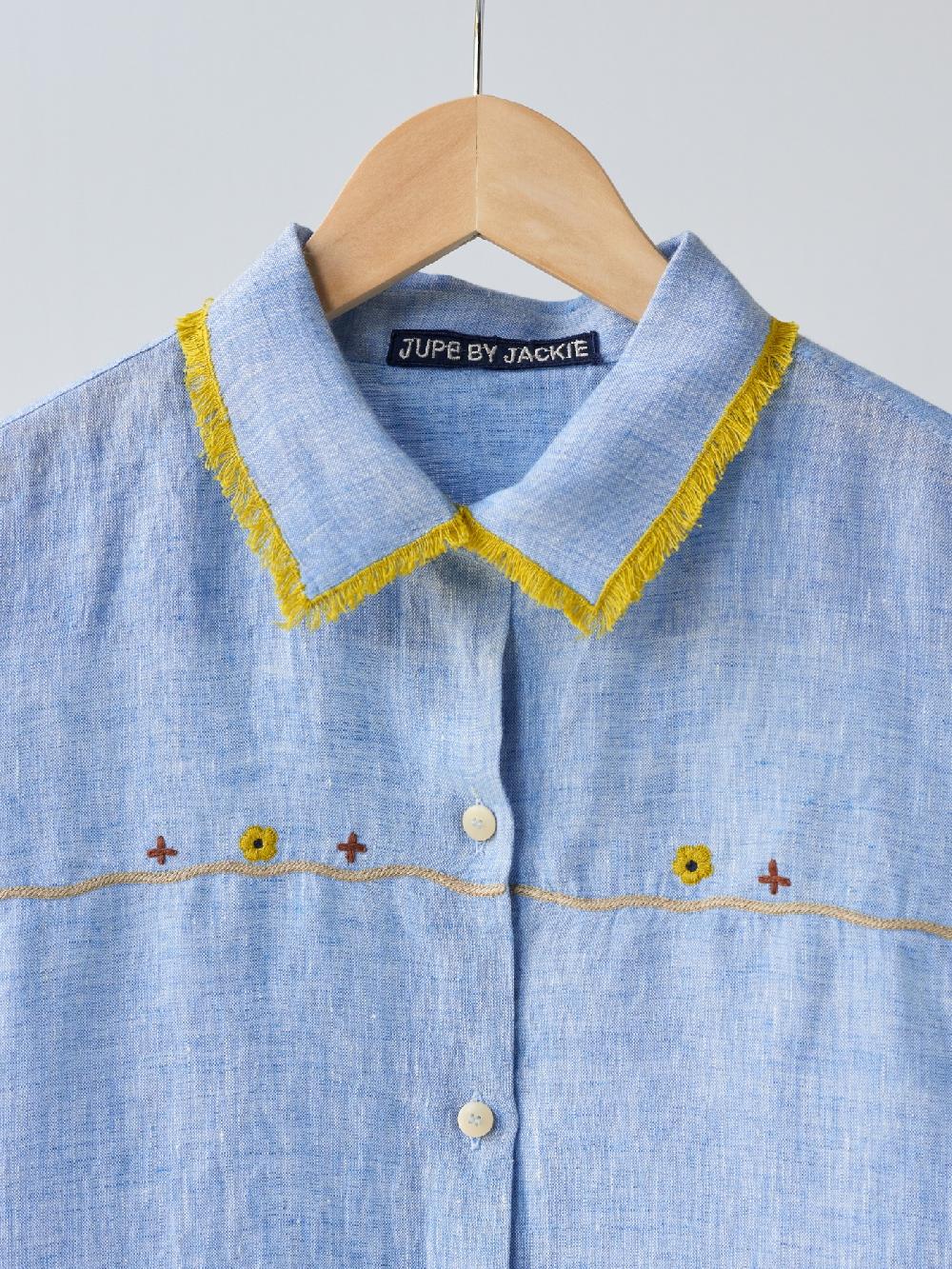 Jupe By Jackie Charoli - Light Blue 100% Linen