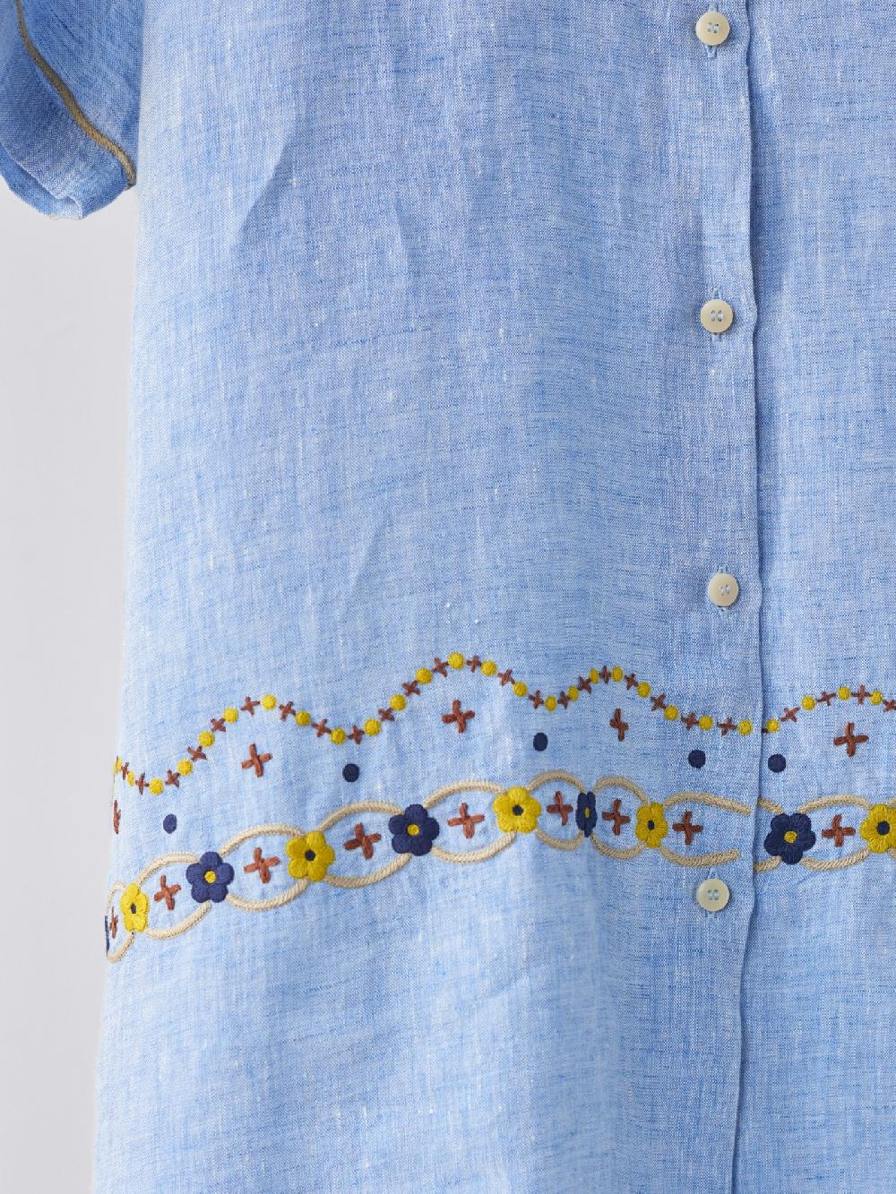 Jupe By Jackie Charoli - Light Blue 100% Linen