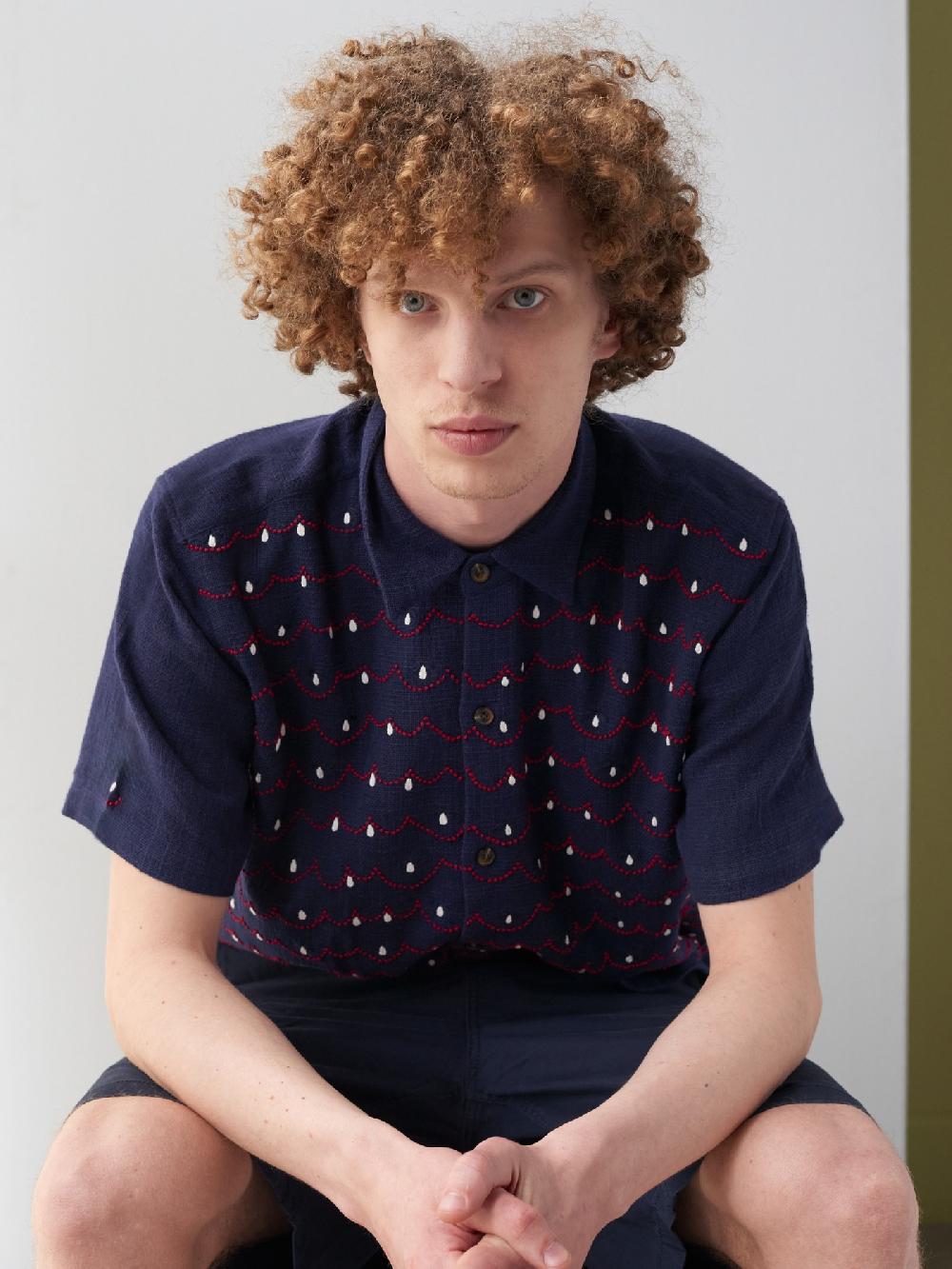 jupe by jackie Chervil - Navy 100% khadi cotton