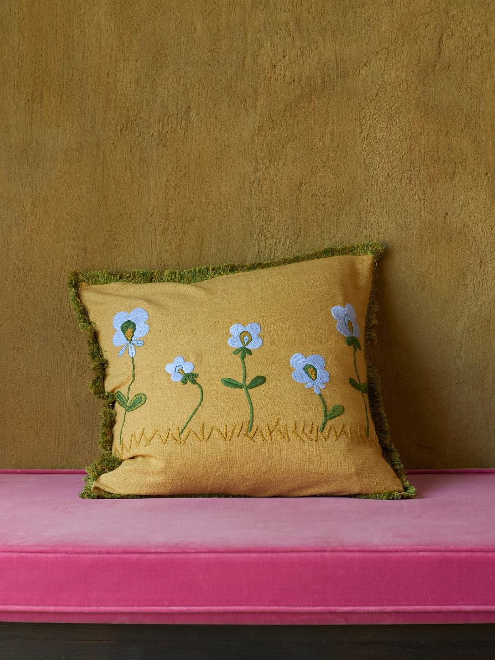 jupe by jackie Clichy - Yellow Matka Silk Floral