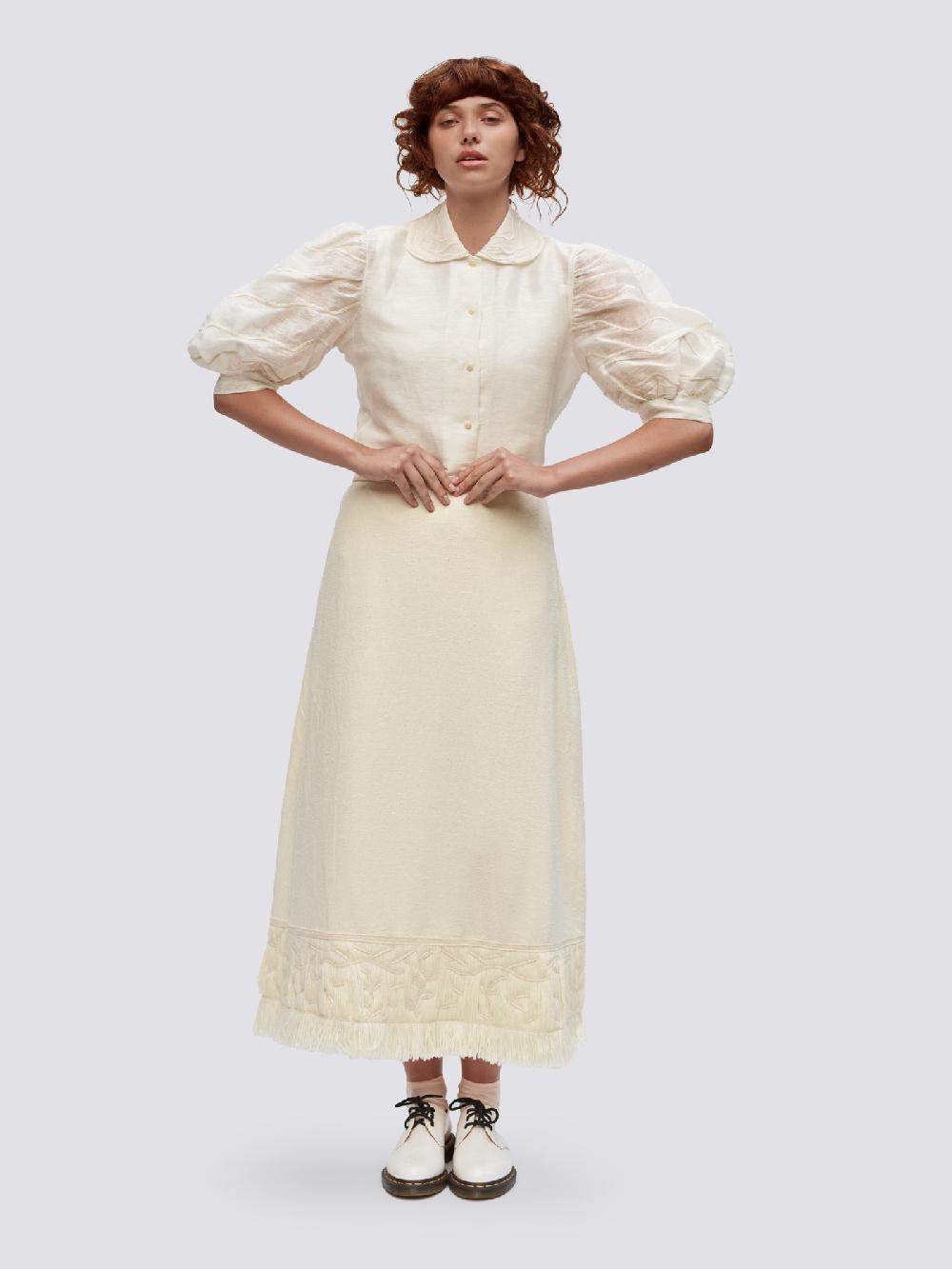 Jupe By Jackie Correo - Cream 100% Silk Jute Long