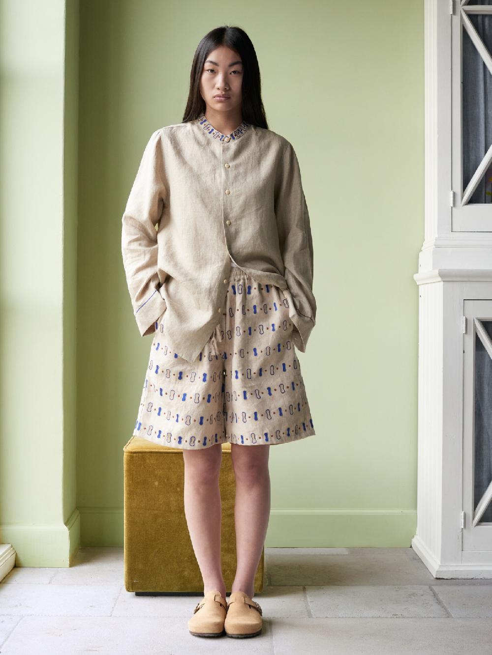 Jupe By Jackie Dootsi Shirt - Beige 100% Linen