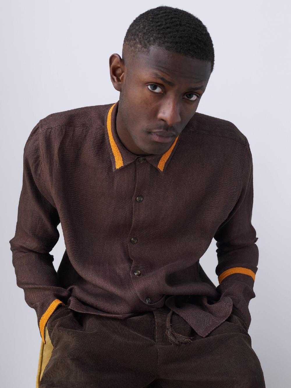 jupe by jackie Dory - Brown linen wool mix