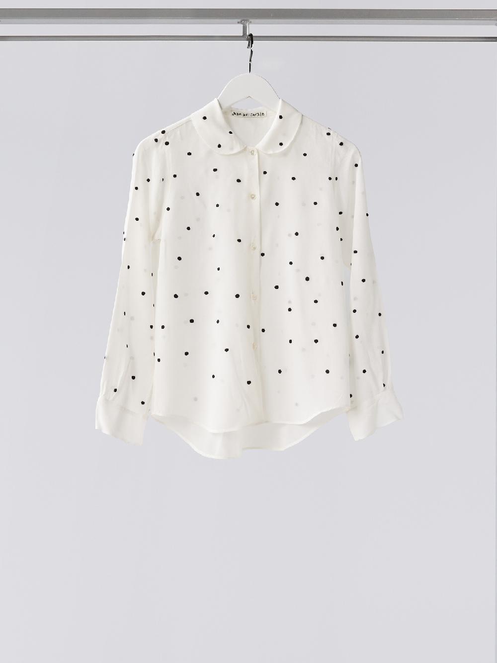 Jupe By Jackie Dots I - (Off) White 100% Cotton Poplin