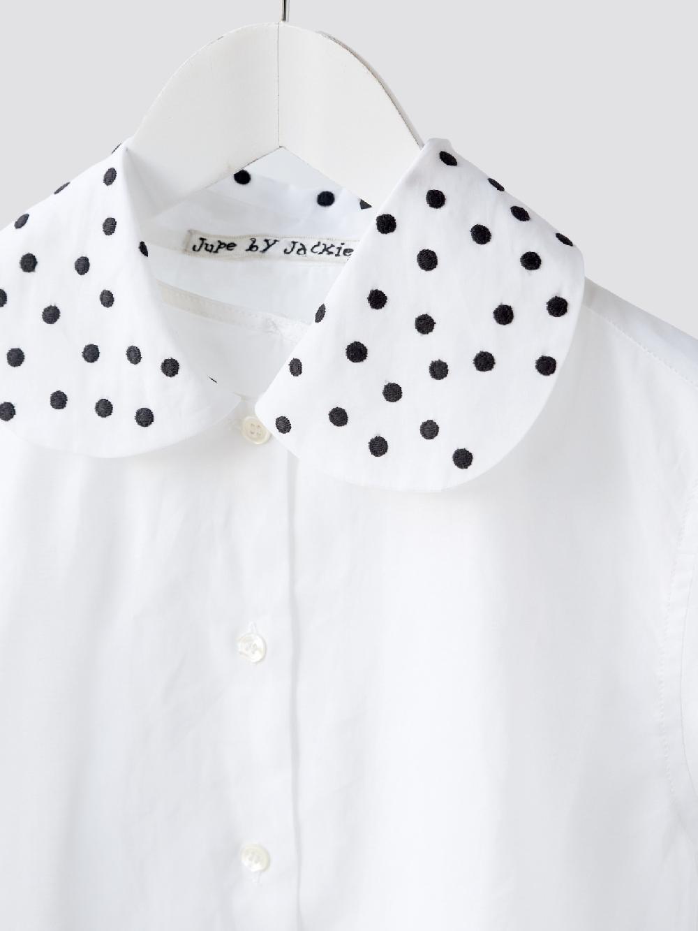 Jupe By Jackie Dots I - (Off) White 100% Cotton Poplin