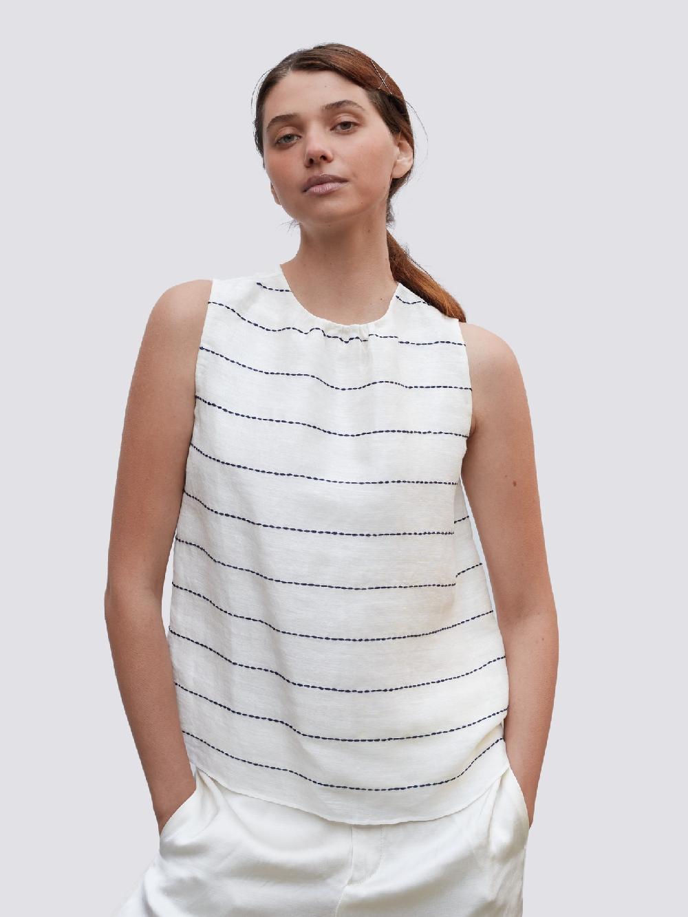 Jupe By Jackie Dunlop - Cream 55% Silk 45% Linen