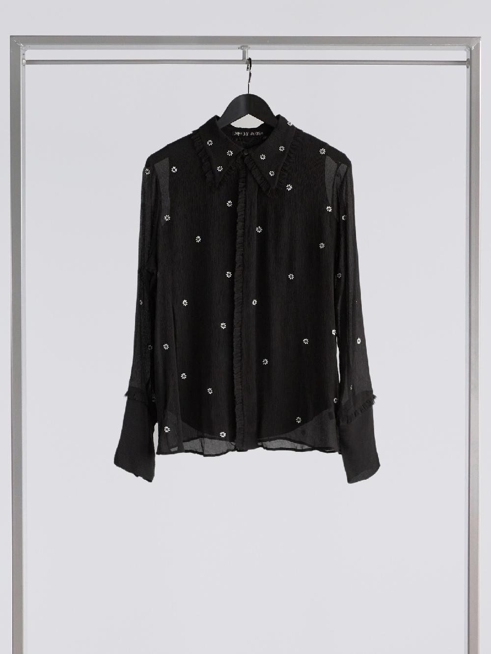 Jupe By Jackie Egberta - Black 100% Silk Georgette