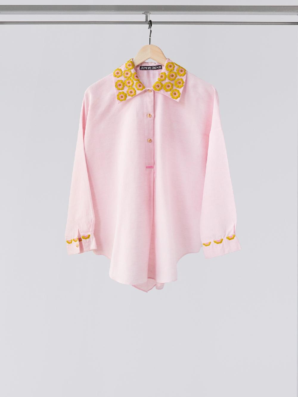 jupe by jackie Emmi - Pink cotton linen blend