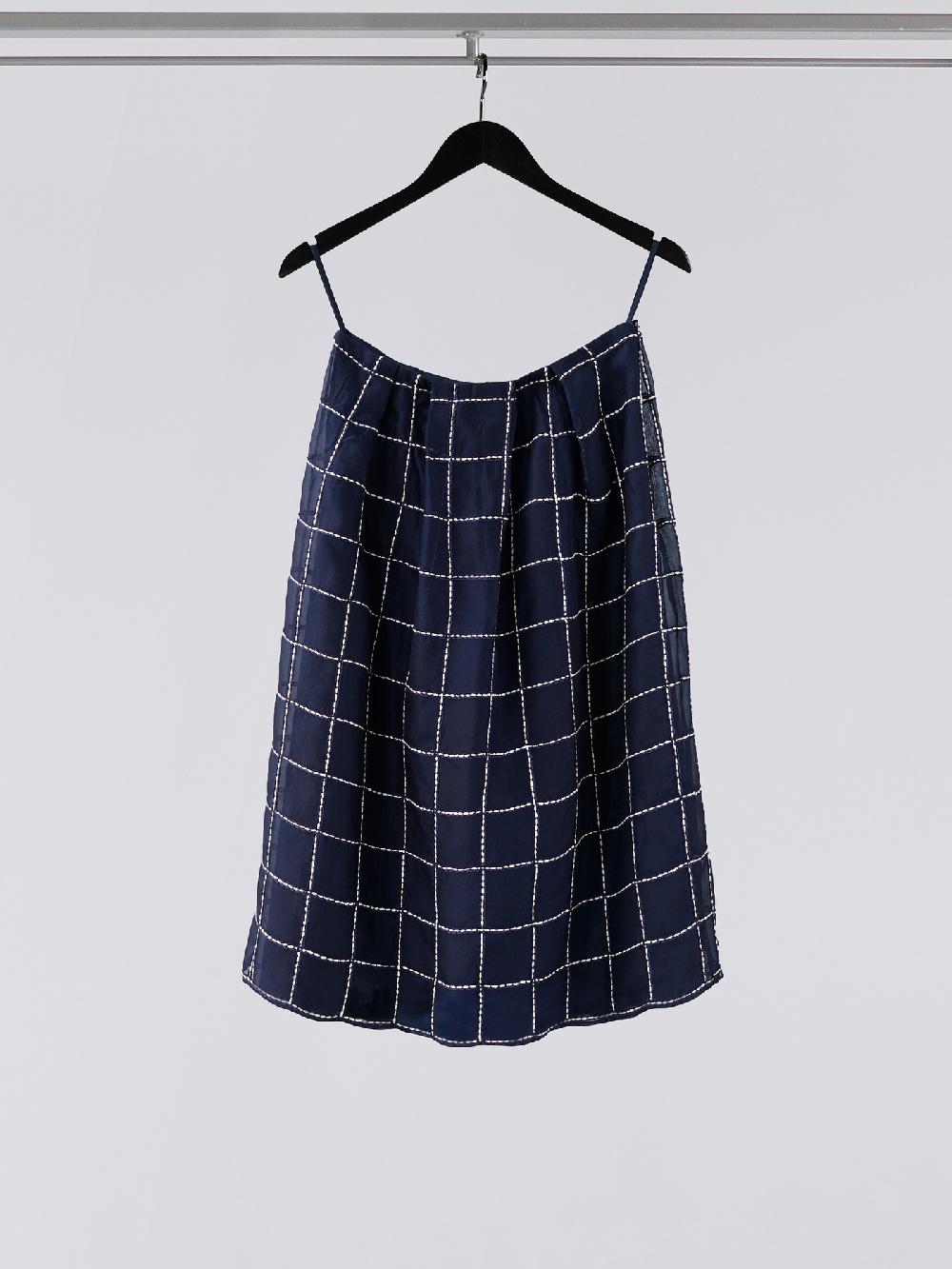 jupe by jackie Evy - Navy 100% silk organza