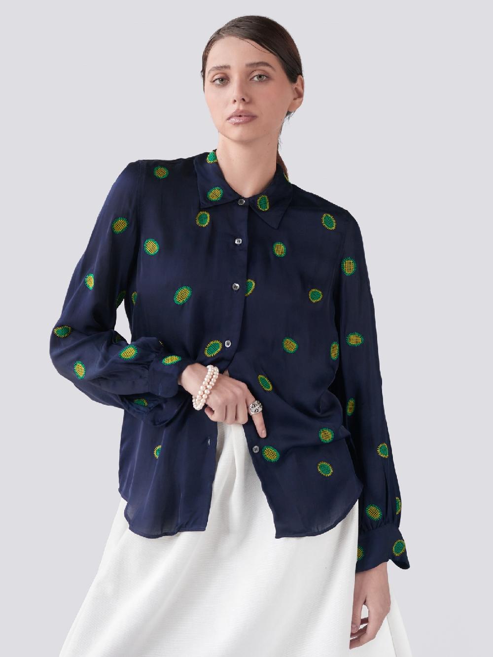 Jupe By Jackie Fath - Navy Modal Silk
