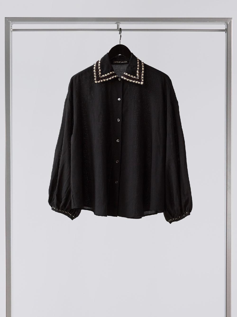 Jupe By Jackie Frances - Black 100% Wool Tops+Shirts
