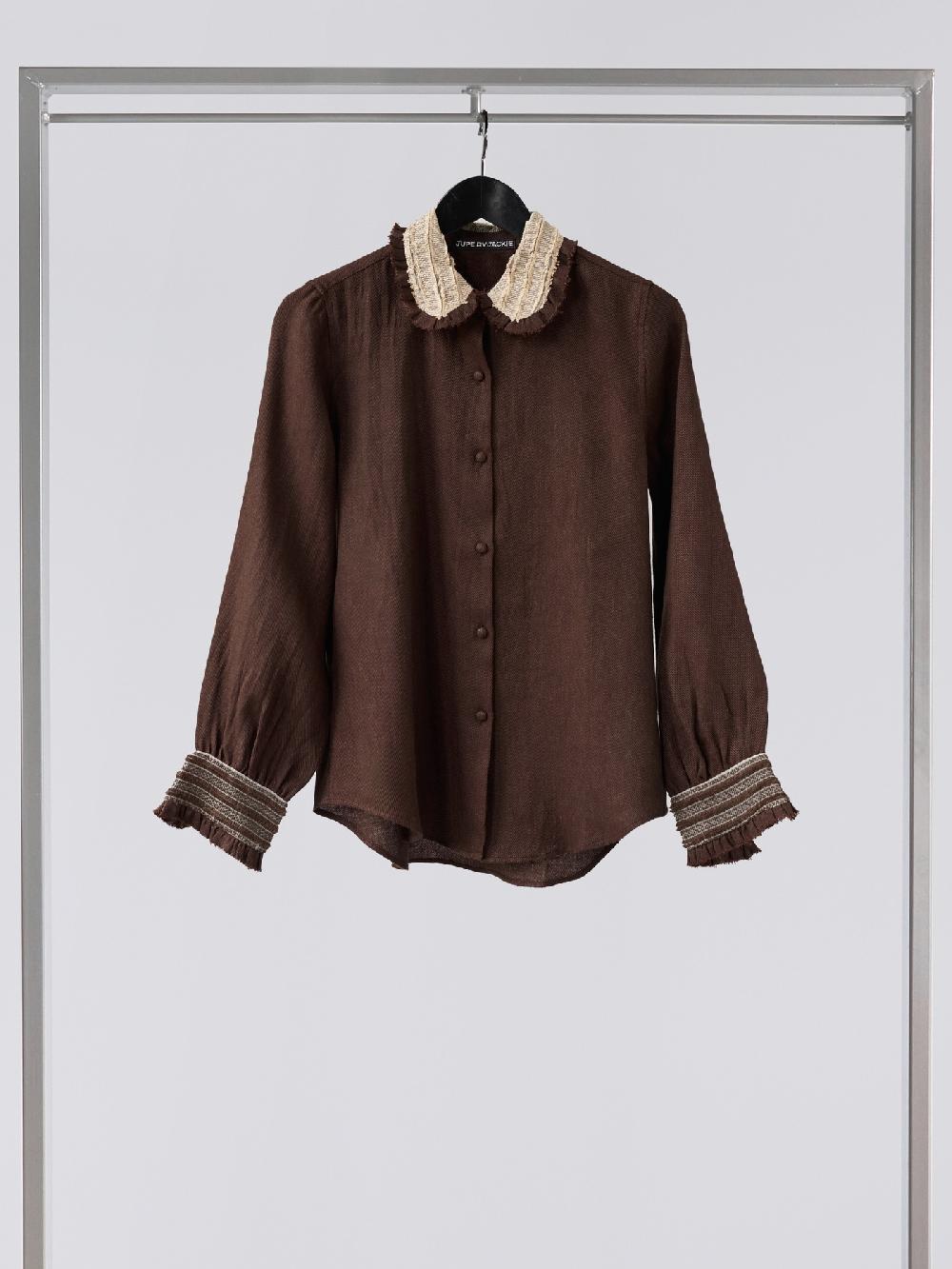 Jupe By Jackie Frankie - Brown Linen Wool Blend