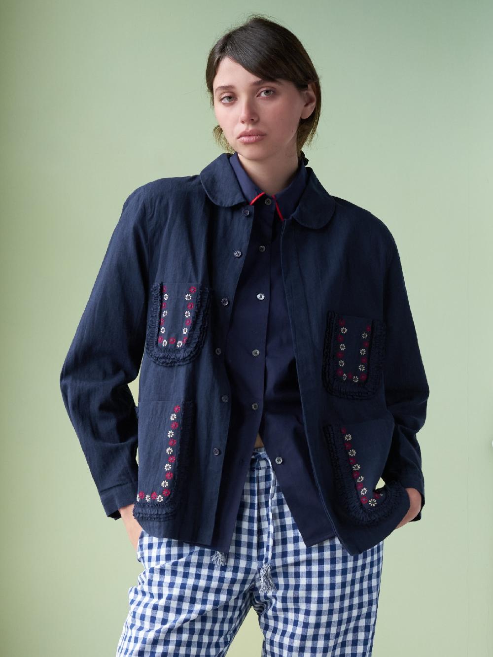 jupe by jackie Frey - Navy 100% cotton poplin More