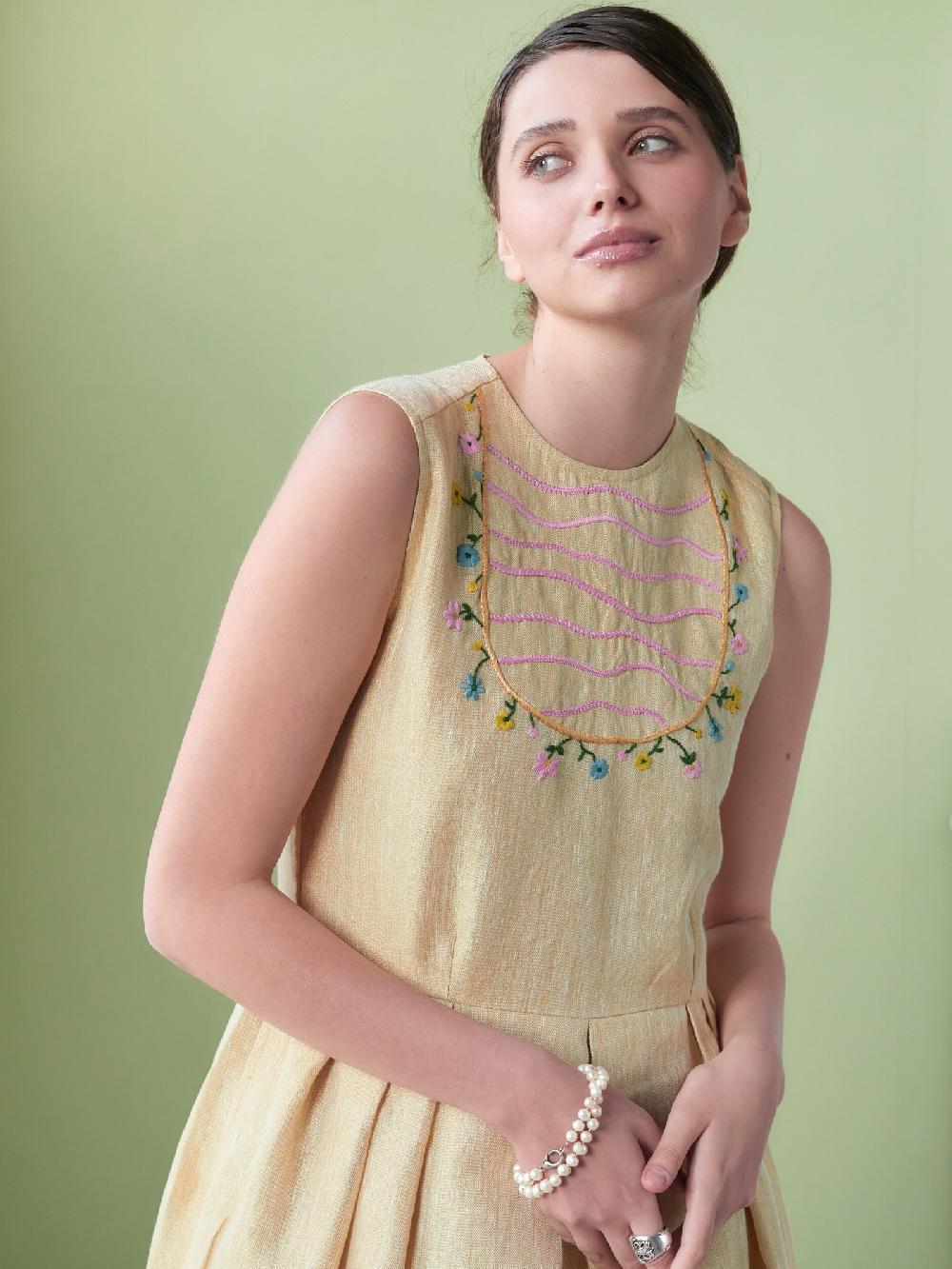 jupe by jackie Gae - Yellow 100% linen