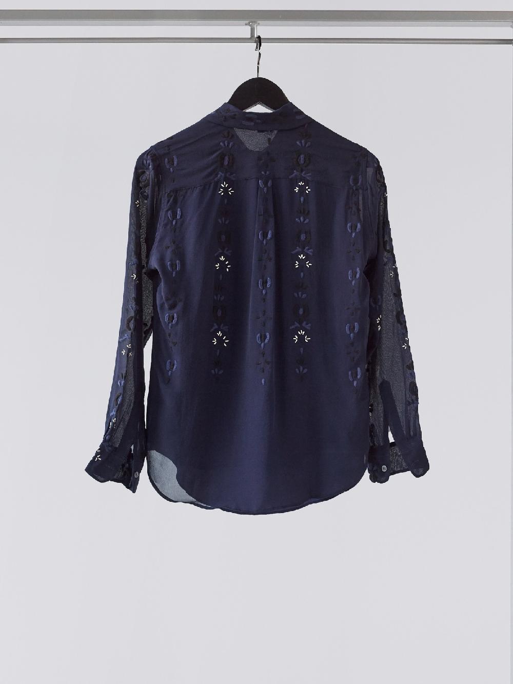 Jupe By Jackie Gagosian Sh - Navy 100% Silk Georgette