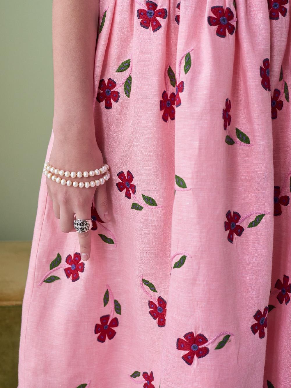 Jupe By Jackie Gemma - Pink 100% Linen Dresses