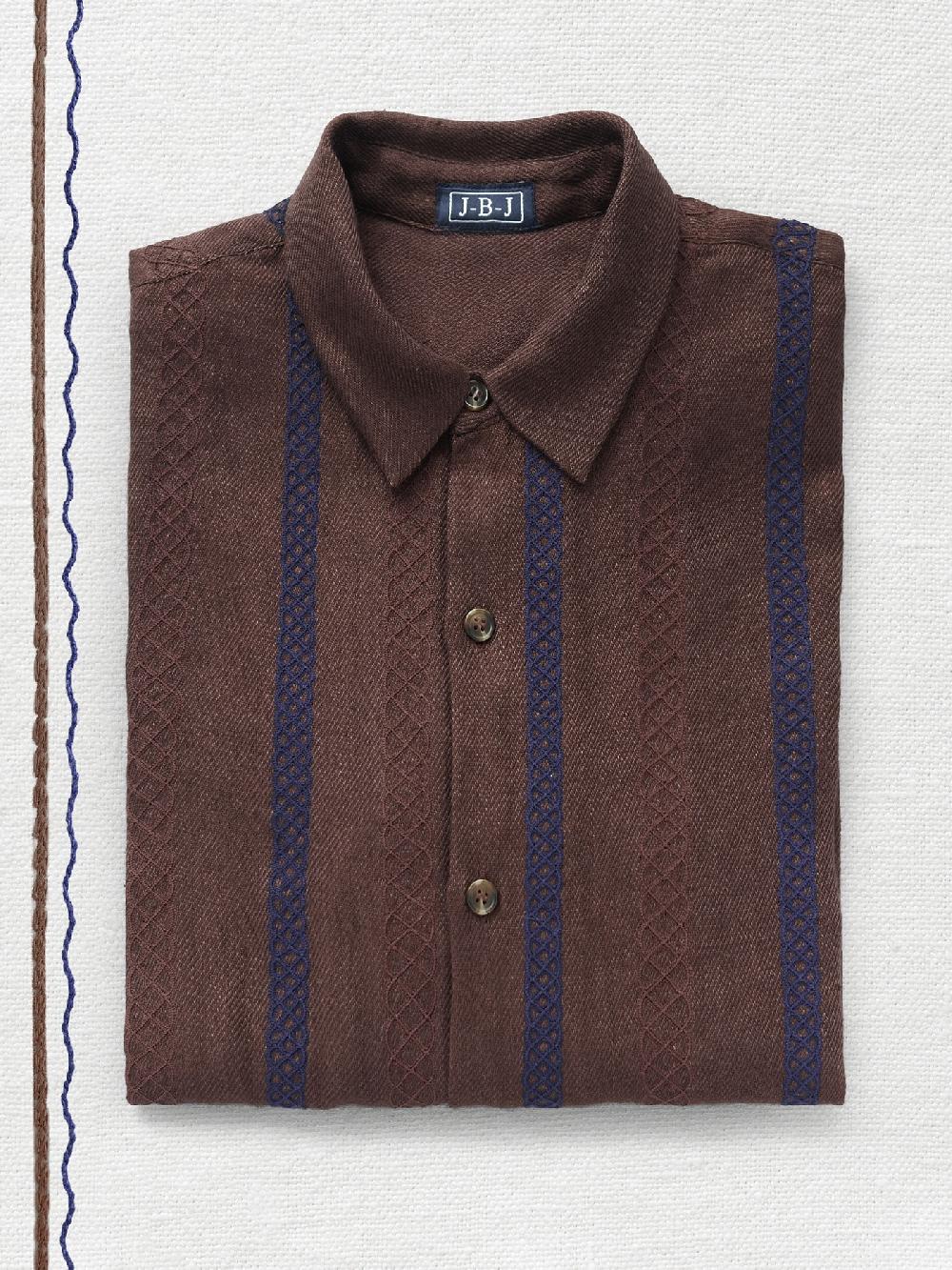 jupe by jackie Grandy - Brown linen wool blend