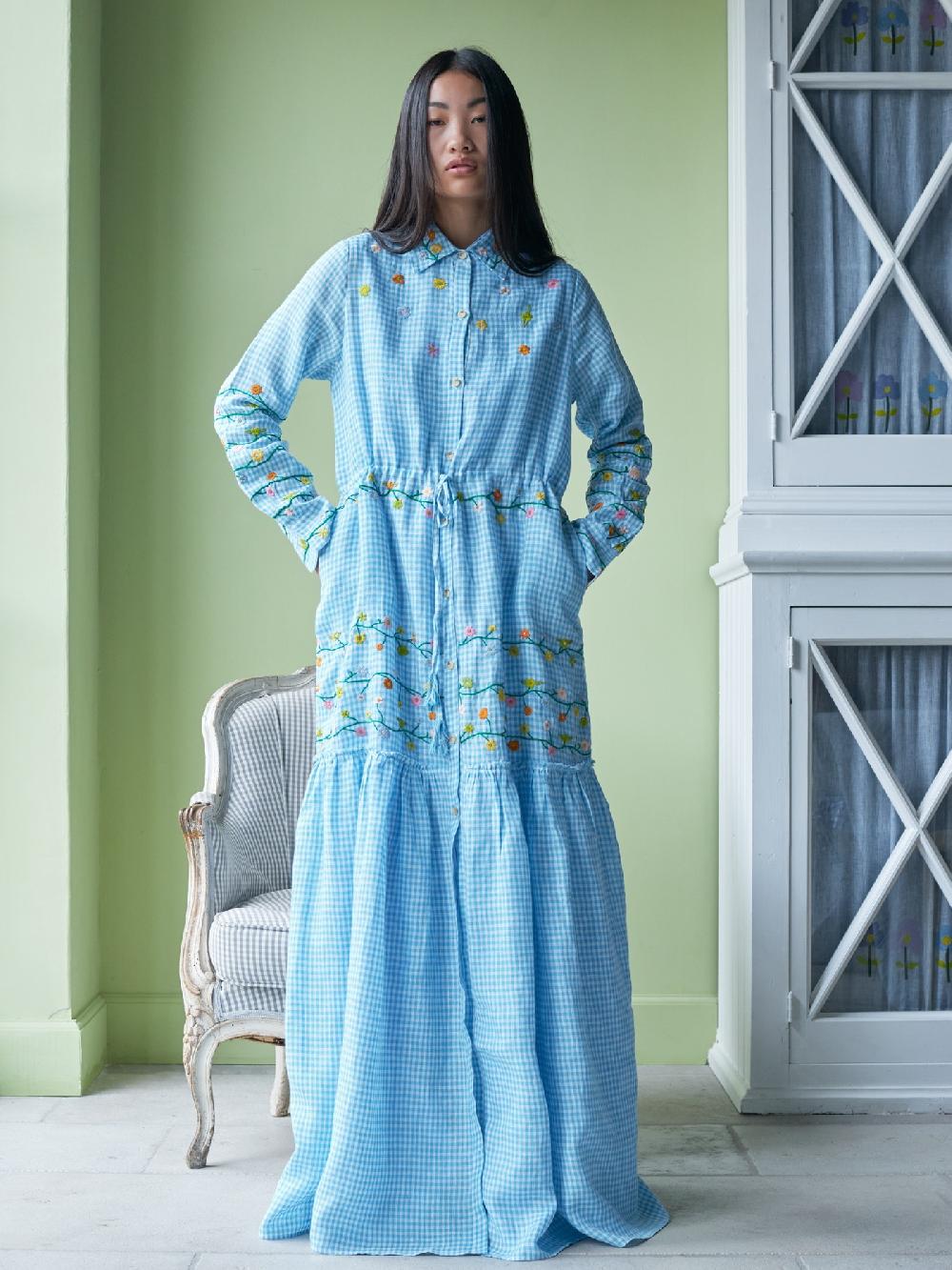 jupe by jackie Hana Dr. - Blue 100% linen