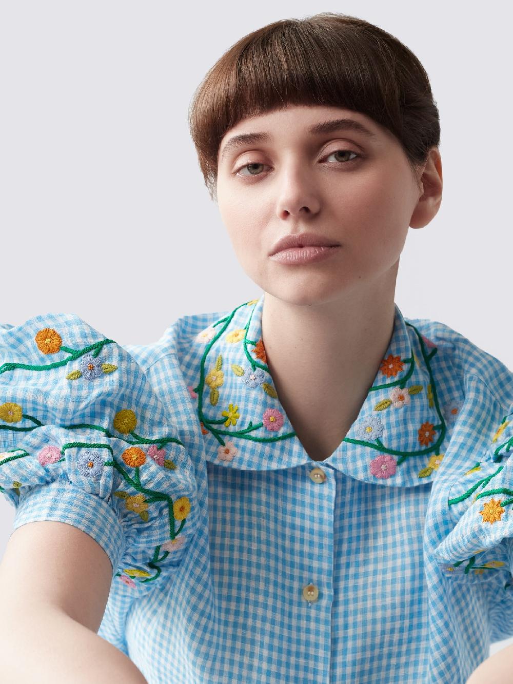 Jupe By Jackie Hana T. - Light Blue 100% Linen