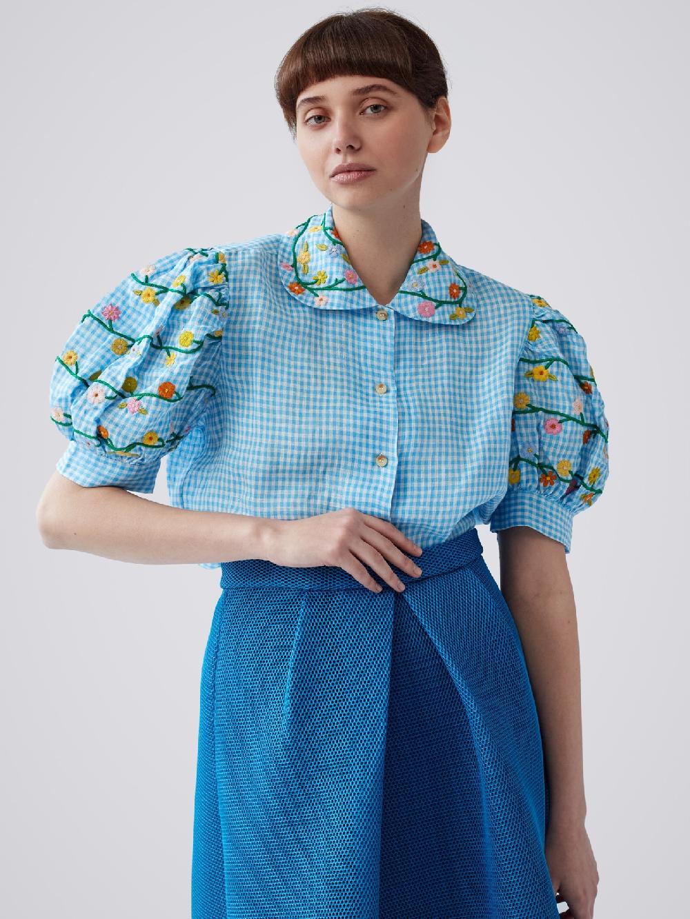 Jupe By Jackie Hana T. - Light Blue 100% Linen