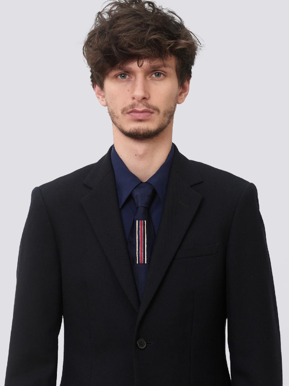 jupe by jackie Hunter - Navy 100% silk red