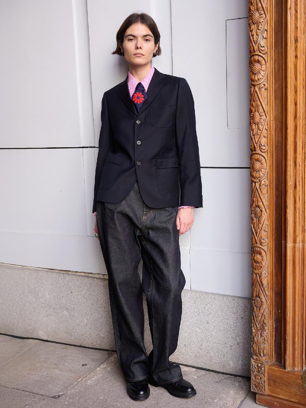 jupe by jackie Irvine T - Navy 100% silk