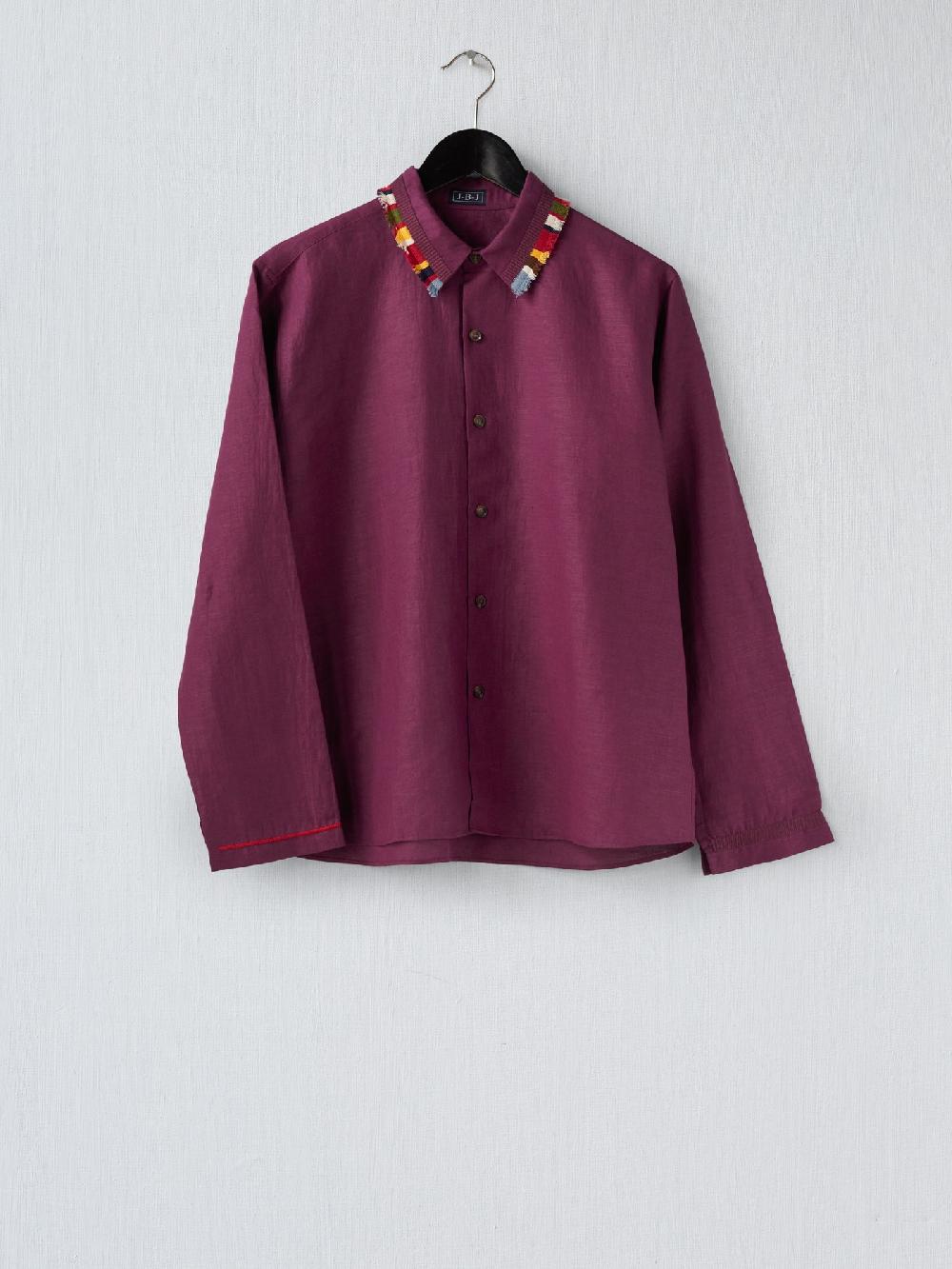 Jupe By Jackie Isamu - Burgundy Cotton Linen Blend
