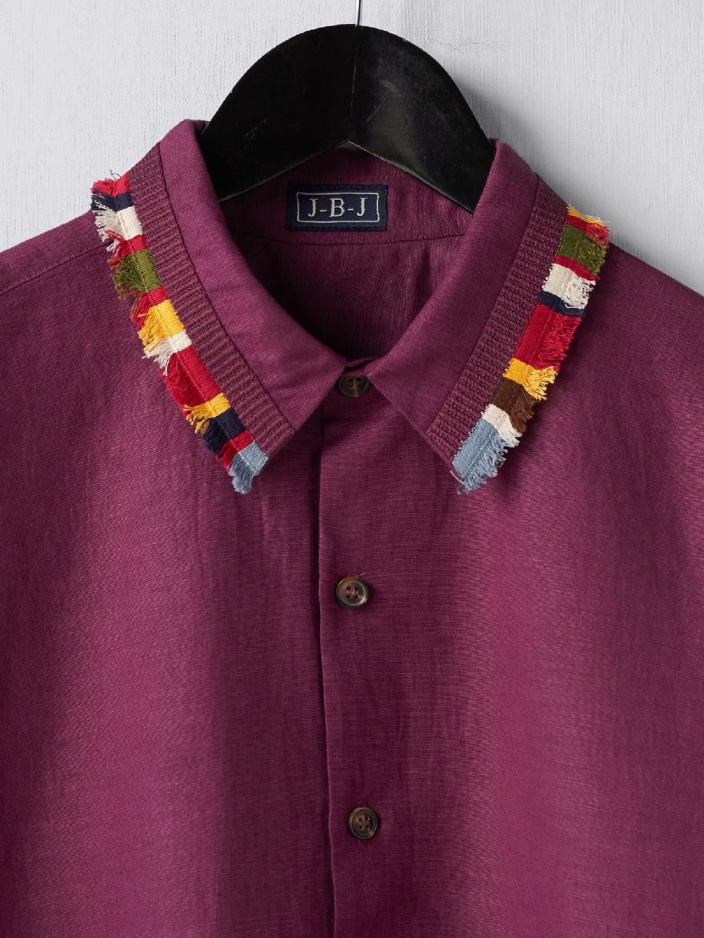 Jupe By Jackie Isamu - Burgundy Cotton Linen Blend