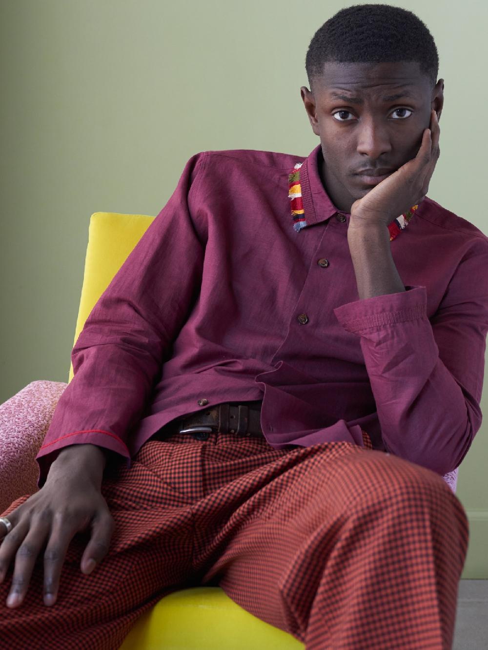 jupe by jackie Isamu - Burgundy cotton linen blend