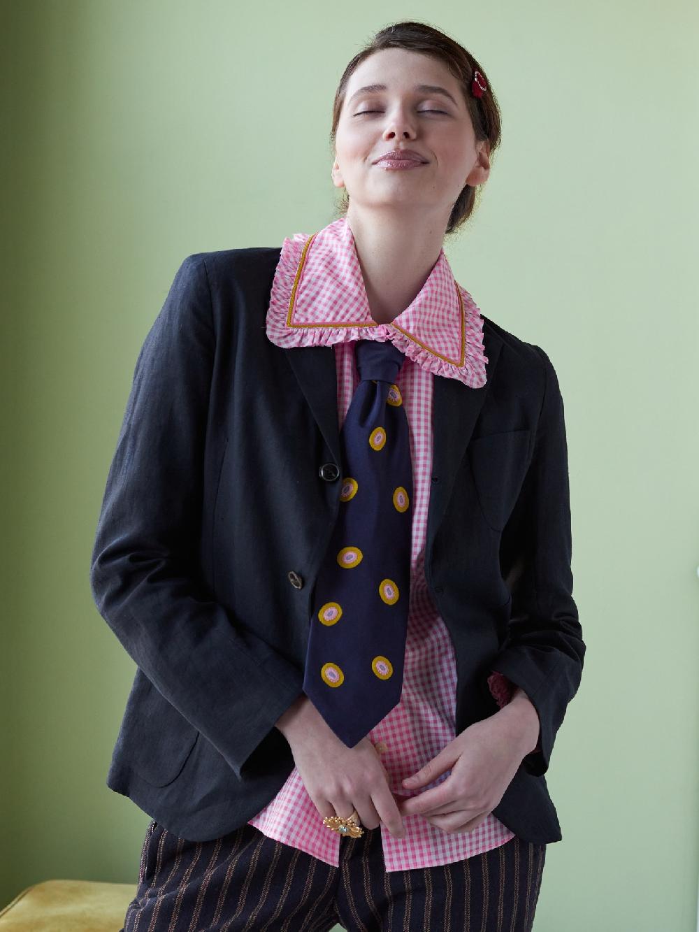 jupe by jackie Jawatte - Navy 100% silk Ties