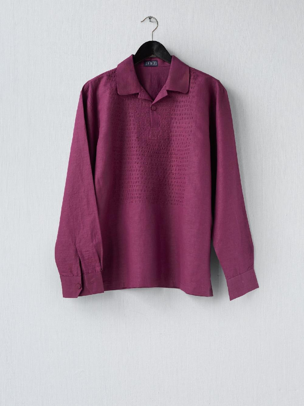 jupe by jackie Kozma - Burgundy cotton linen blend