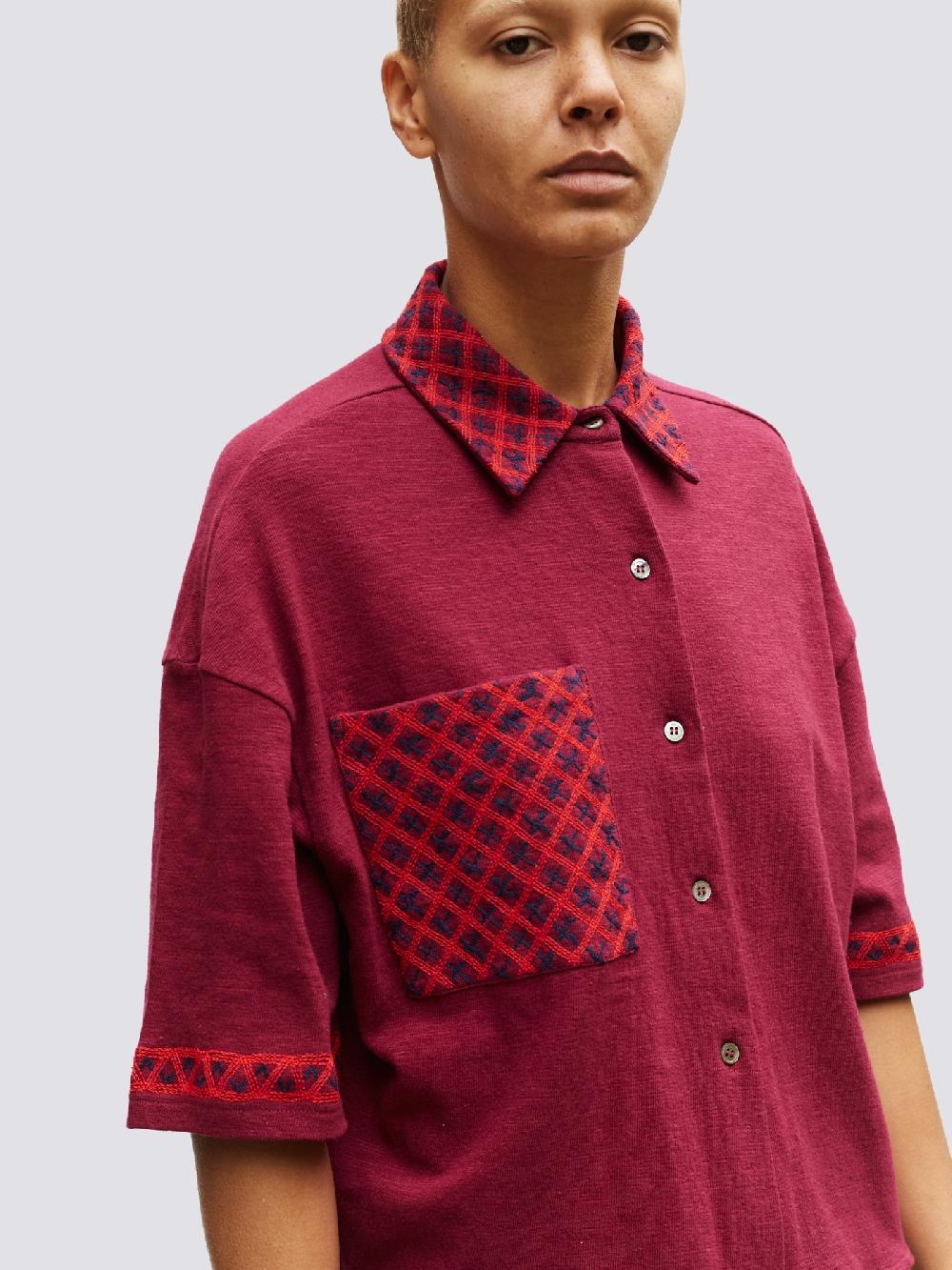 Jupe By Jackie Lirac - Burgundy 98% Cotton 2% Elastine