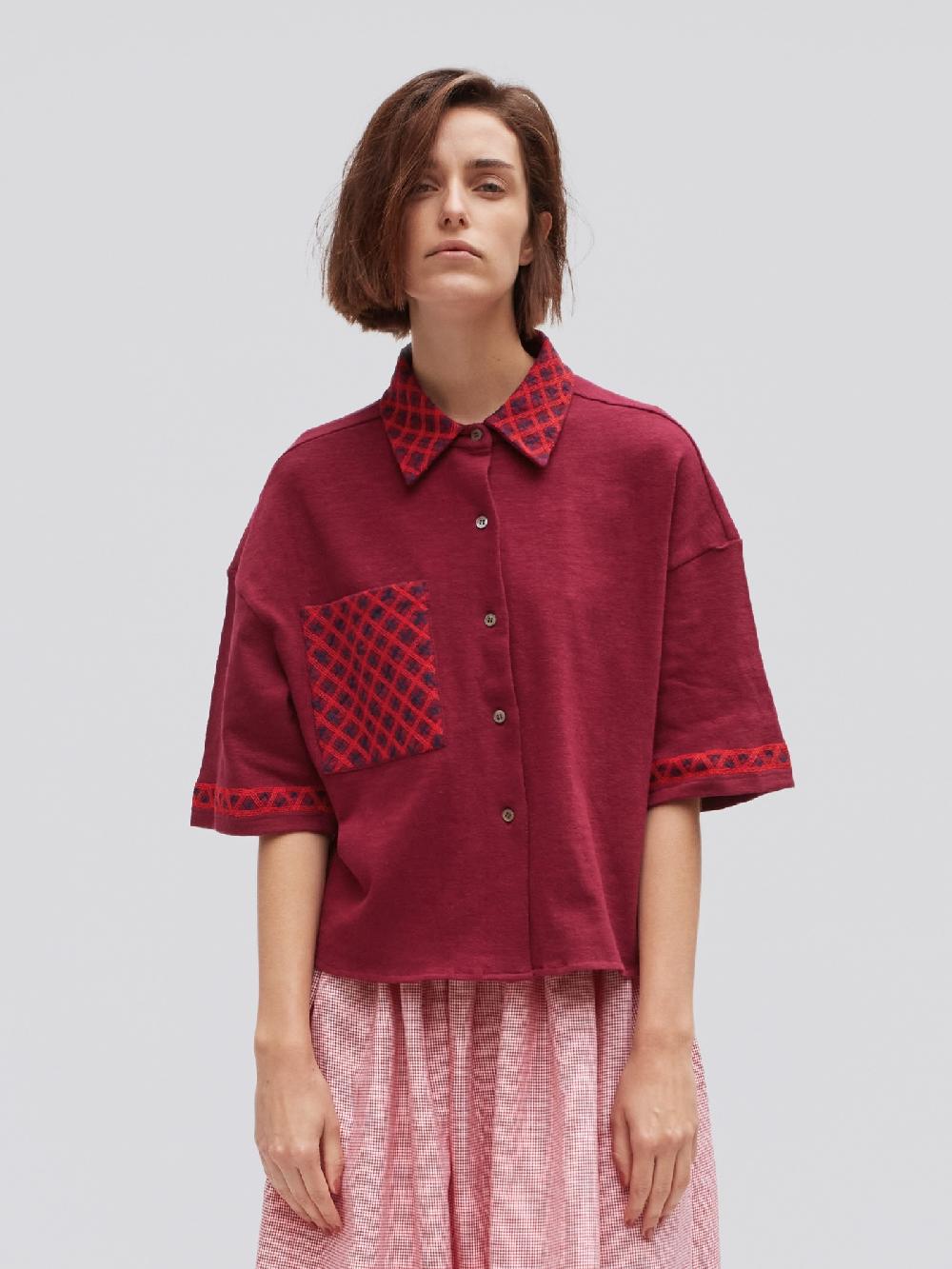 Jupe By Jackie Lirac - Burgundy 98% Cotton 2% Elastine