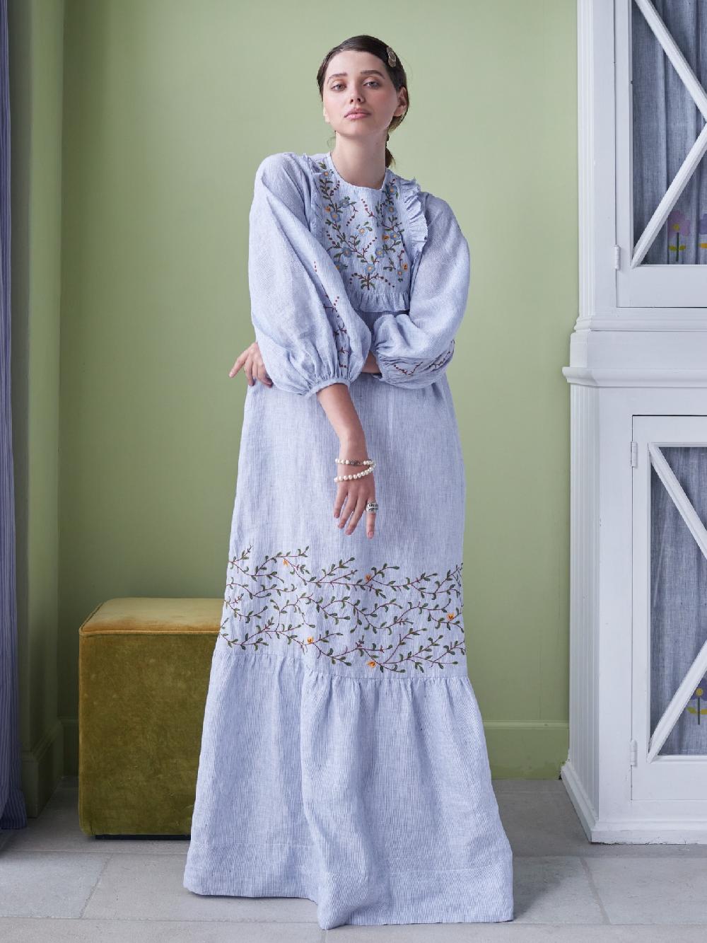 Jupe By Jackie Locke - Blue 100% Linen