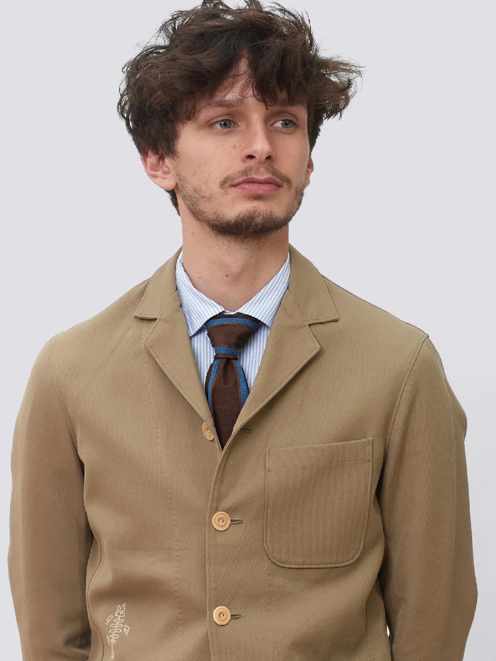 jupe by jackie Locked - Brown 100% silk blue