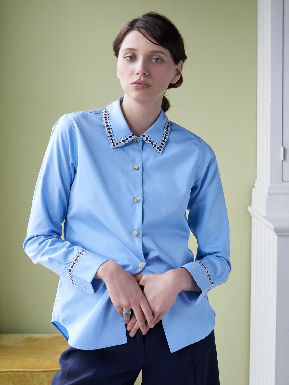 Jupe By Jackie Lydia - Light Blue 100% Cotton Poplin