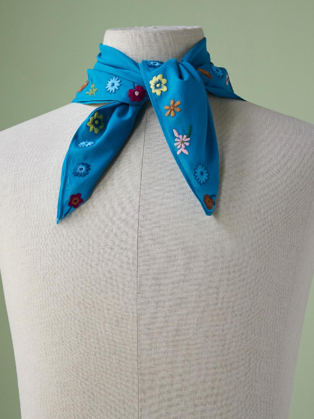 Jupe By Jackie Maira - Blue 100% Cotton Voile Scarfs