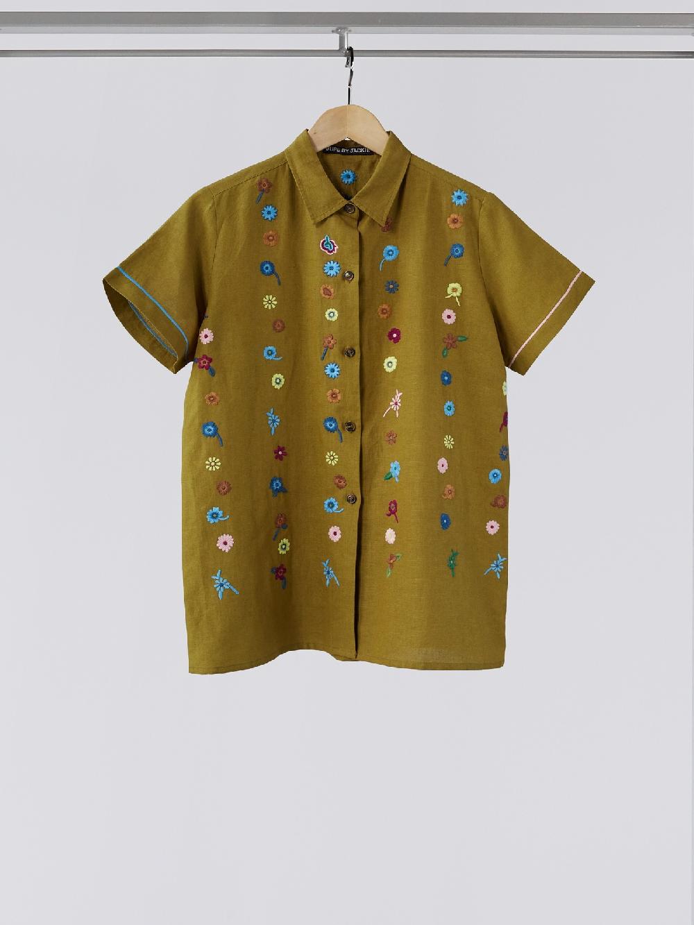 jupe by jackie Maira - Mustard cotton linen blend