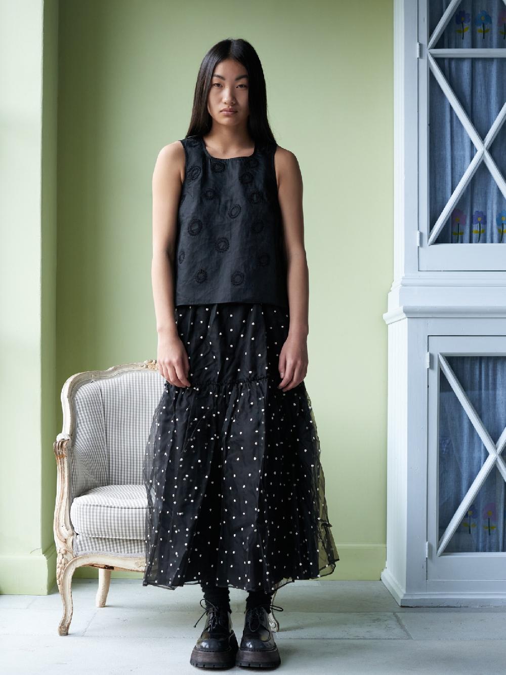 Jupe By Jackie Mersa - Black 100% Silk Organza