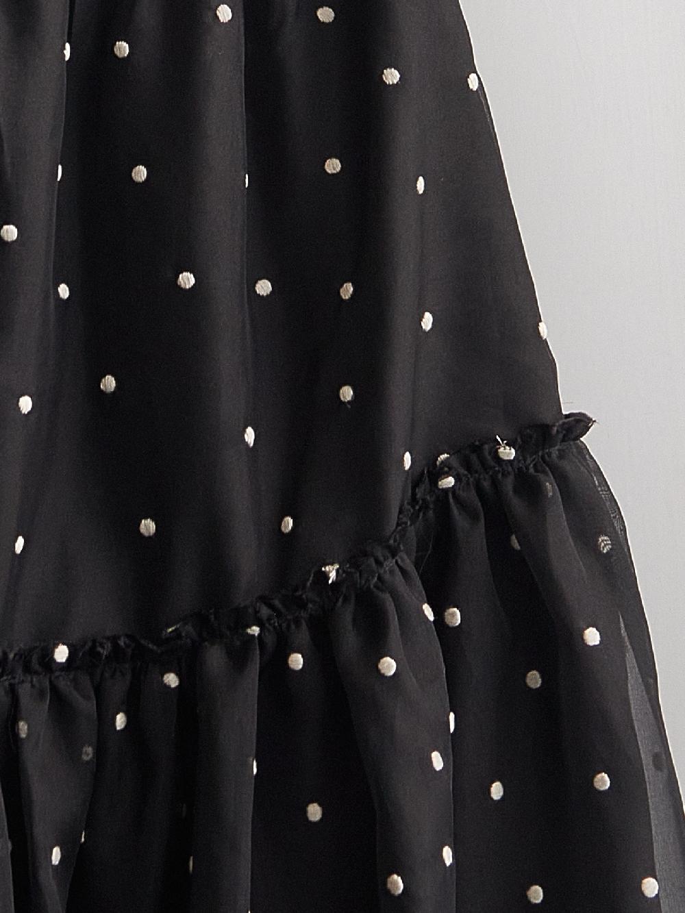 Jupe By Jackie Mersa - Black 100% Silk Organza